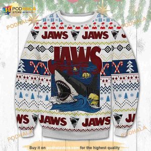 3D Jaws Thriller Movies Funny Ugly Sweater Christmas