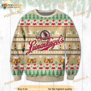 3D Leinenkagels Funny Ugly Sweater Beer Drinking Christmas