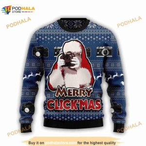 3D Merry Clickmas Funny Ugly Christmas Sweater