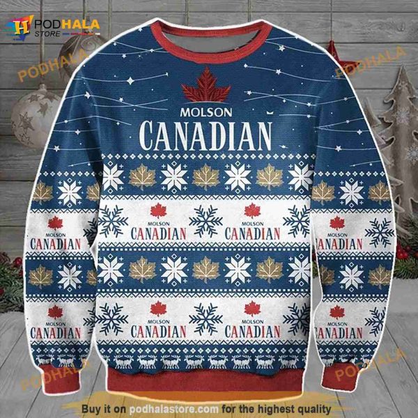 3D Molson Canadian Christmas Funny Ugly Sweater