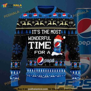 3D Most Wonderful Time For A Pepsi Christmas Funny Ugly Sweater