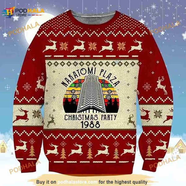 3D Nakatomi Plaza Hard Ugly Christmas Sweater
