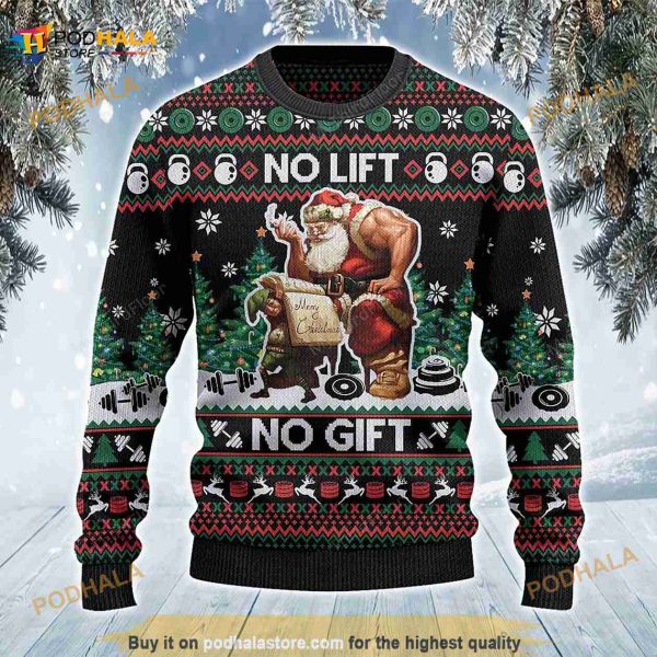 3D No Lift No Gift Christmas Gift All Over Print 3D Funny Ugly Sweater