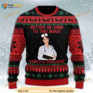 3D Nurse Ugly Christmas Sweaters, Nurse Xmas