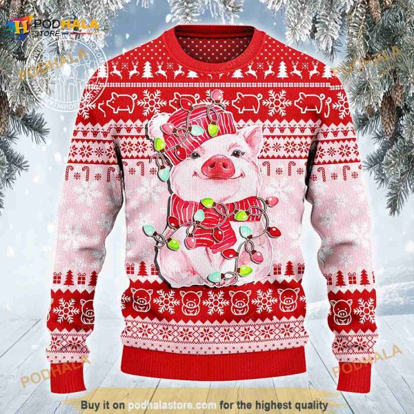 3D Pig Lovers Christmas Gift All Over Print 3D Sweater, Xmas Gift