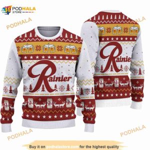 3D Rainier Beer Funny Ugly Sweater Christmas, Xmas Gift