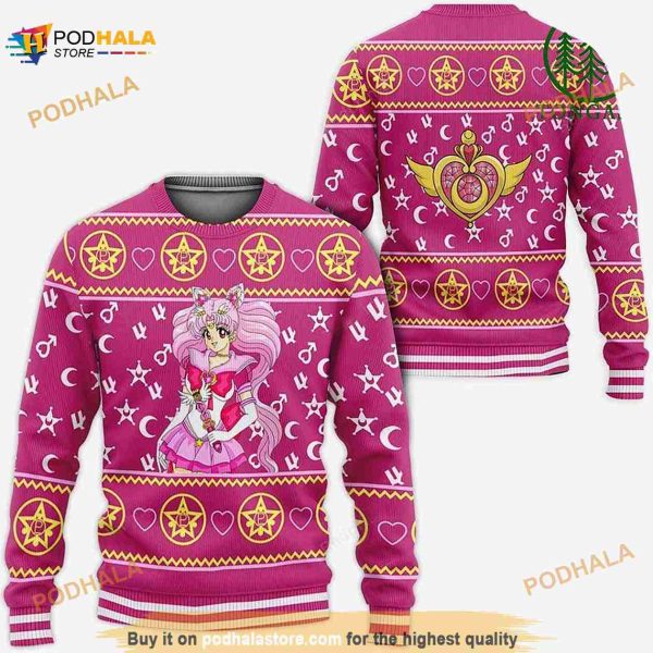 3D Sailor Chibiusa Ugly Christmas Sweater