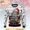 3D Santa Claus Arrested By North Pole Police Funny Ugly Sweater, Xmas Gift
