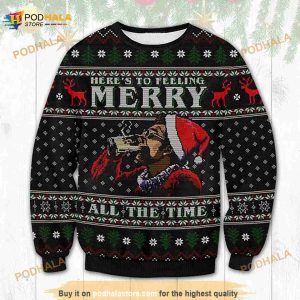 3D Seinfield Funny Ugly Sweater Beer Drinking Christmas, Xmas Gift
