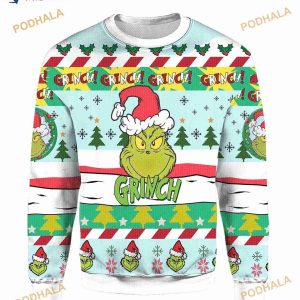 3D Shirt Gift,grinch Christmas Ugly Xmas 3D Sweater