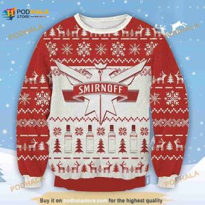 3D Smirnoff Funny Ugly Sweater Beer Drinking Christmas, Xmas 3D Sweater