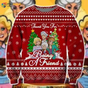 3D Thank You For Being A Friend Christmas Funny Ugly Sweater