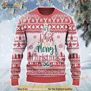 3D We Whisk You A Merry Christmas Funny Ugly Sweater