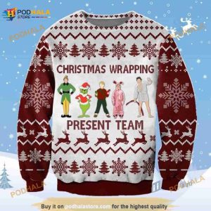 3D Wrapping Present Team Muppet Home Alone Christmas Funny Ugly Sweater