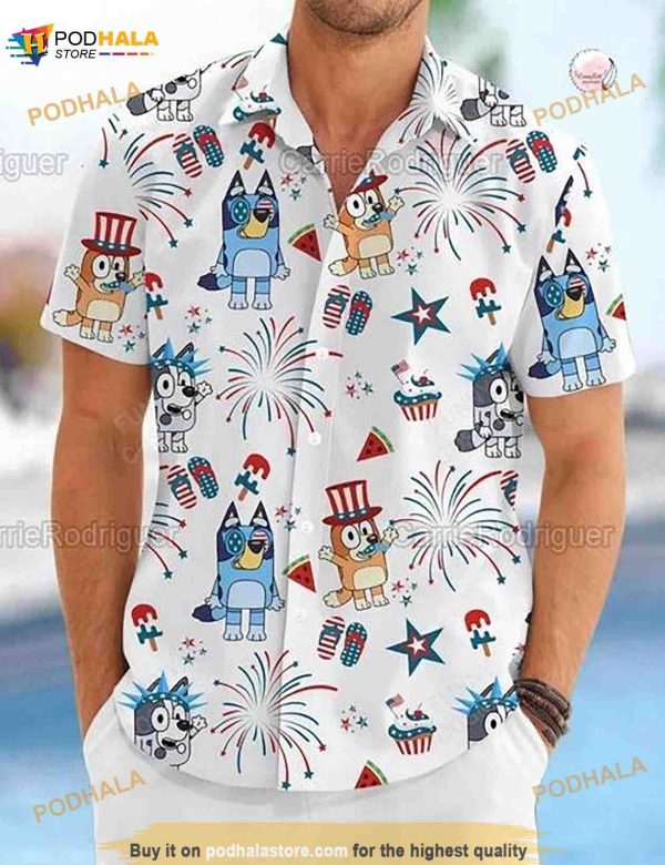4th Of July Blueydad Hawaiian Shirt, Blueydad Shirt, Blueydad And Bingo 4th July