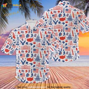 4th Of July Hawaiian Shirt For Women Men, Tropical Shirt