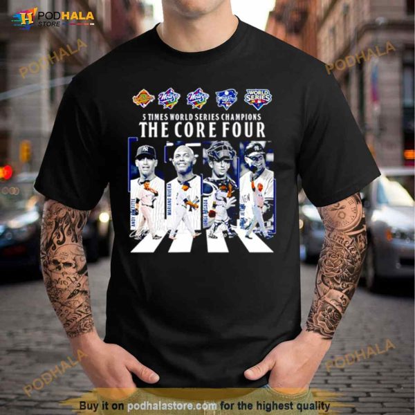 5 Times World Series Champions The Core Four Abbey Road Signatures Shirt