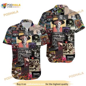80s Music Rock Band 3D Print Hawaiian Shirt, Tropical Shirt