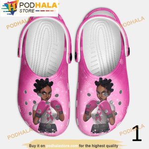 A Woman Fight Against With Breast Cancer 3D Crocs, Funny Crocs
