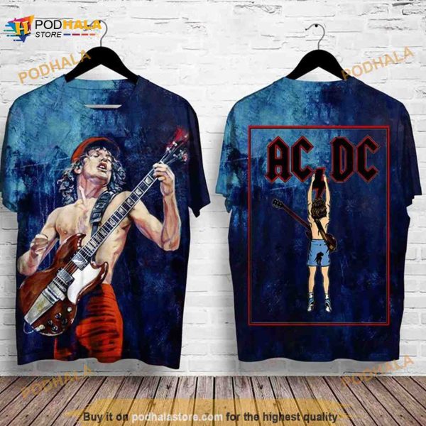 ACDC 3D Shirt, Rock Band 3D Shirt, music Lovers, vintage 3D Shirt