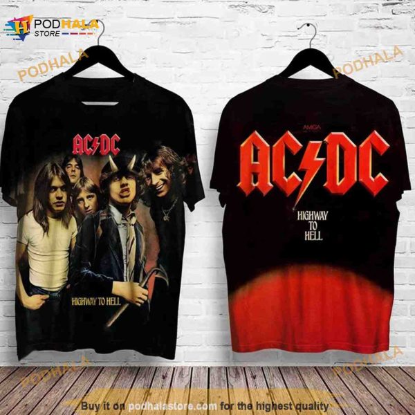 ACDC Hightway To Hell 3D Shirt, Rock Band 3D Shirt