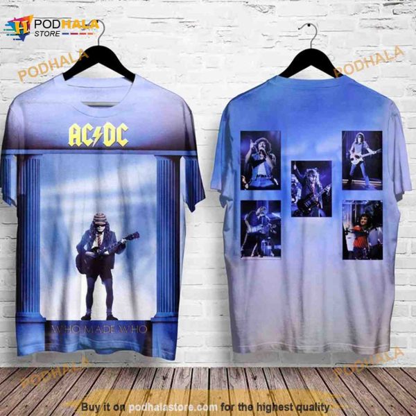 ACDC Who Made Who 3D Shirt, Rock Band 3D Shirt