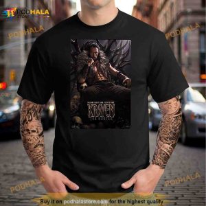 Aaron Taylor Johnson Kraven The Hunter Textless Poster Sony X Marvel Studios Movie T Shirt 3