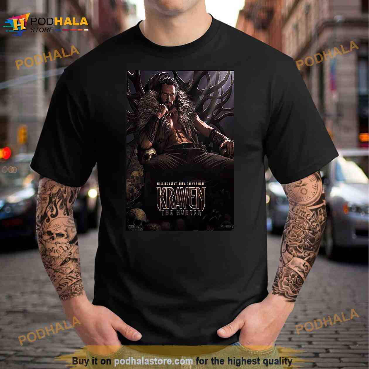 Aaron Taylor Johnson Kraven The Hunter Textless Poster Sony x Marvel Studios Movie Shirt Aaron Taylor Johnson Kraven The Hunter Textless Poster Sony x Marvel Studios Movie Shirt