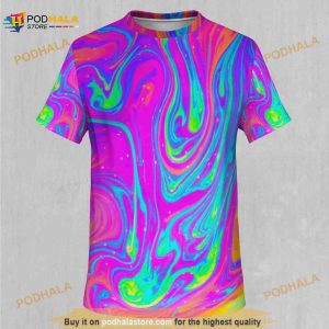 Acidic Drip Psychedelic Edm Rave Festival 3D Shirt