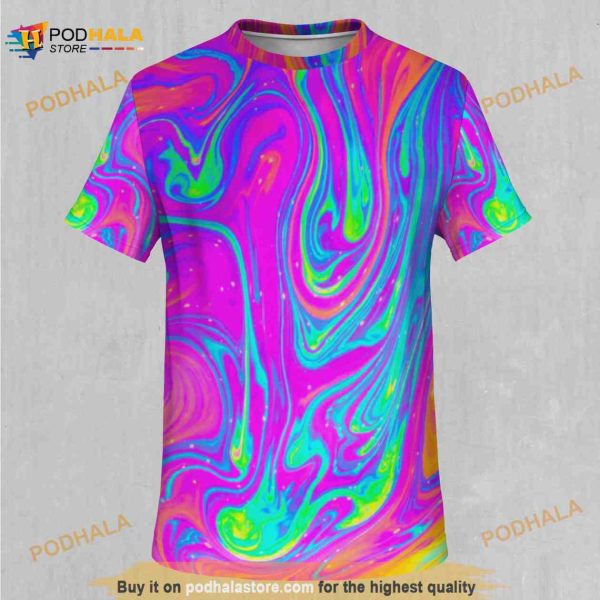 Acidic Drip Psychedelic Edm Rave Festival 3D Shirt
