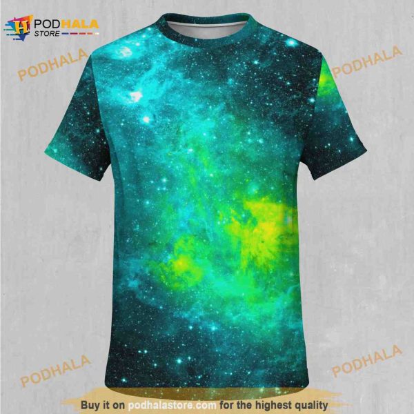 Acidic Realm Green Galaxy Nebula Edm Rave Festival 3D Shirt
