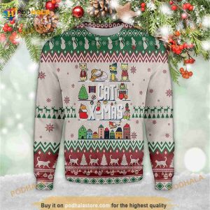 Adorable Cat Xmas Holliday 3D Ugly Sweater Meowy Christmas Gift