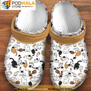 Adorable Cats Pattern 3D Crocs, Funny Crocs