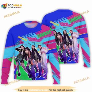 Aespa Savage Vintage Pop Music Retro Graphic Tee 3D Funny Ugly Sweater