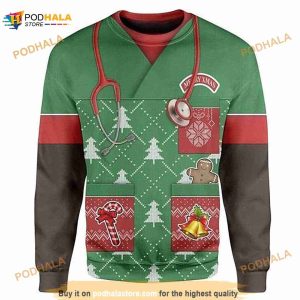 African American Nurse 3D Funny Ugly Sweater