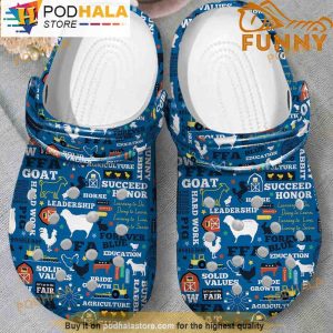 Agriculture FFA Blue 3D Crocs, Funny Crocs