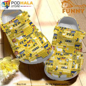 Agriculture FFA Yellow 3D Crocs, Funny Crocs