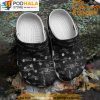 Airplane Pattern Black 3D Crocs, Funny Crocs