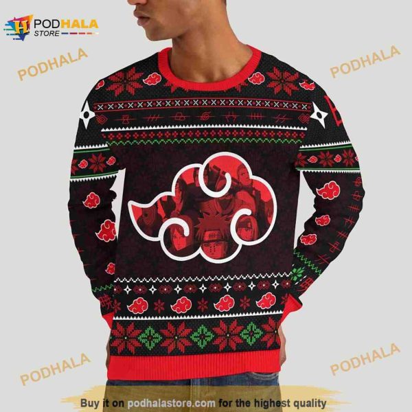 Akatsuki Christmas Naruto 3D Funny Ugly Sweater