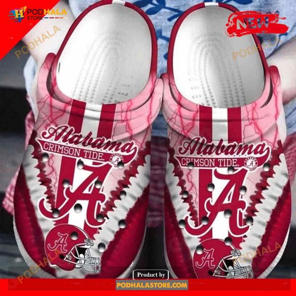 Alabama Crimson Tide Team Gift For Fan Crocs Rubber Crocs Crocband Clogs Comfy Footwear