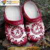 Alabama Crimson Tide White-red Ncaa 3D Crocs, Funny Crocs