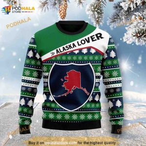 Alaska Lover 3D Funny Ugly Sweater, Alaska Christmas Sweater