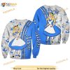 Alice Blue Comic Book Patterns Disney 3D Sweatshirt
