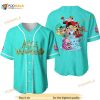 Alice In Wonderland All Over Print 3D Baseball Jersey - Turquoise