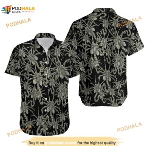 Alien Face Hugger Hawaiian Shirt 3D, Fatherday Gifts, Vacation Shirt