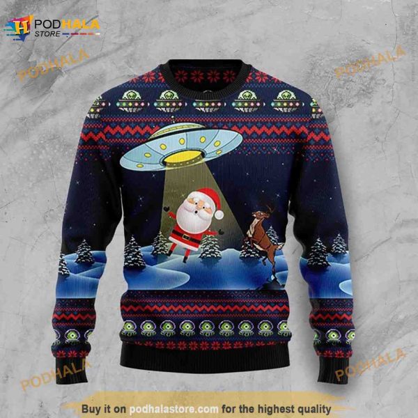 Alien Santa Ugly Christmas Sweater