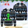 Alien Wool Knitted Sweater, Alien 3D Ugly Christmas Sweater, Funny Alien Sweater