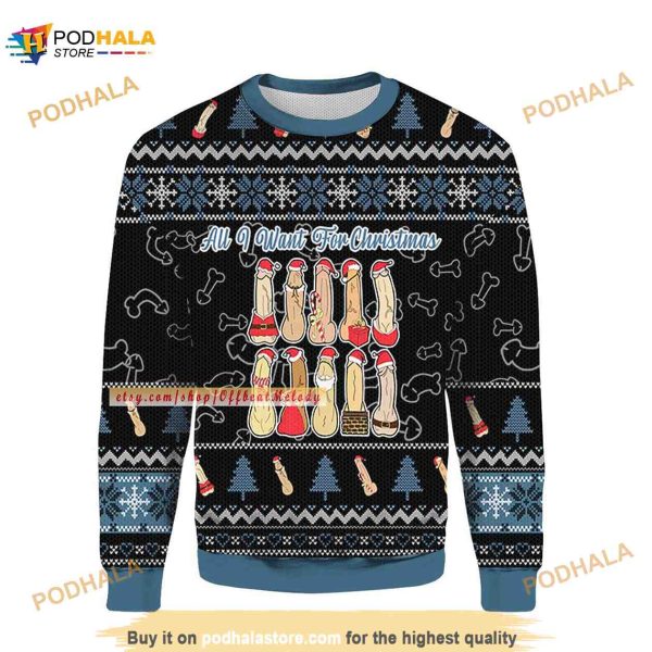 All I Want For Christmas Funny Ugly Sweater For Women Men