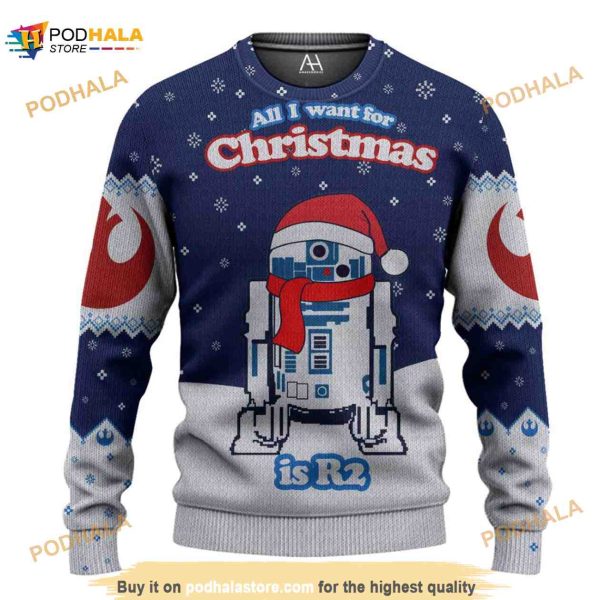 All I Want For Christmas Is R2 Ugly Christmas Sweater