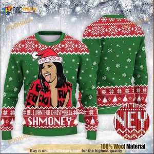All I Want For Christmas Is Shmoney, Fleece 3D Funny Ugly Sweater